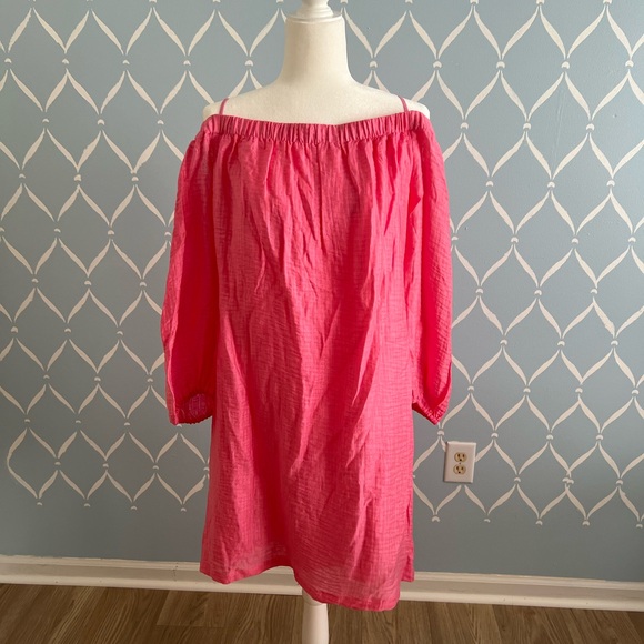 Boston Proper Dresses & Skirts - Pink Off-Shoulder Dress